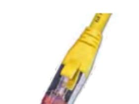 CAT6 slim patch-kabel, U/UTP, flat, gul