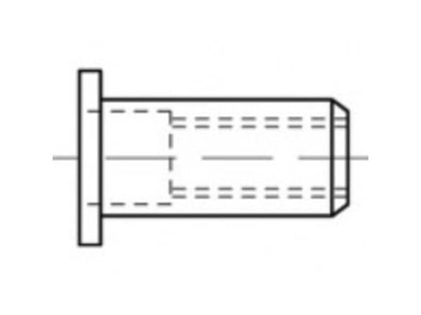 TOOLCRAFT TO-5444343 Blindnaglemutter M4 Stål 500 stk