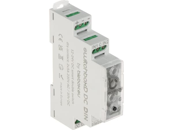 Blebox dubbel potentialfri smart switchbox SWITCHBOX-D-DC-DIN/Wi-Fi 230V AC, 30V DC