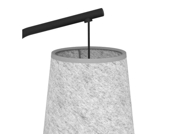 EGLO ALSAGER gulvlampe E27 svart/grå