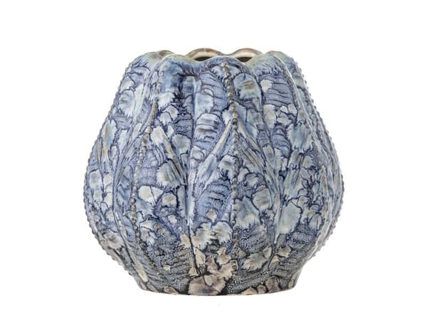 CREATIVE COLLECTION Hetty vase, blå, steingods