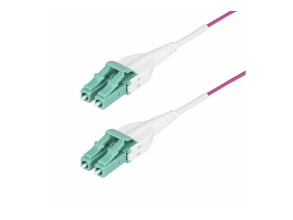 StarTech.com 5m (16.4ft) LC/LC (UPC) OM4 Multimode Fiber Optic Cable - Patch-kabel - LC/UPC duplex multimode (hane) till LC/UPC duplex multimode (h...