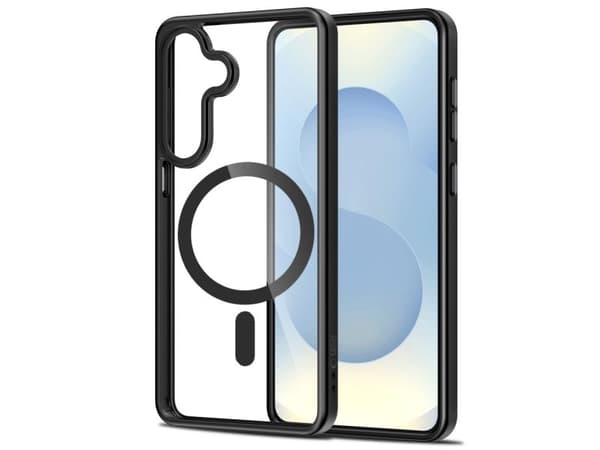 Tech-Protect Magmat MagSafe-deksel til Samsung Galaxy S26 - transparent sort