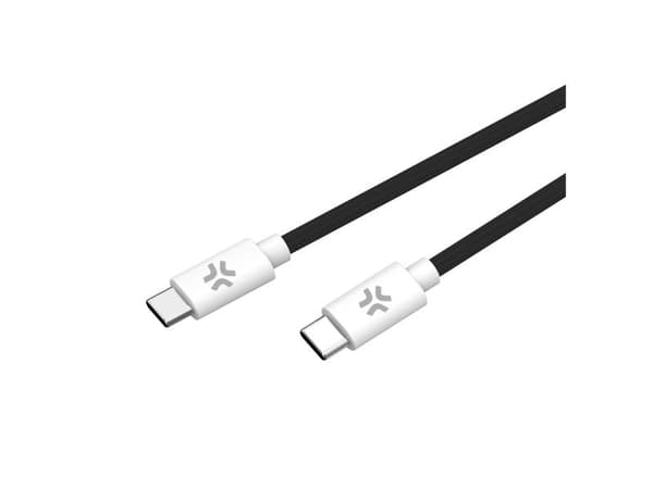 Celly USBCUSBCCOTTBK, 1,5 m, USB C, USB C, Svart, Vit