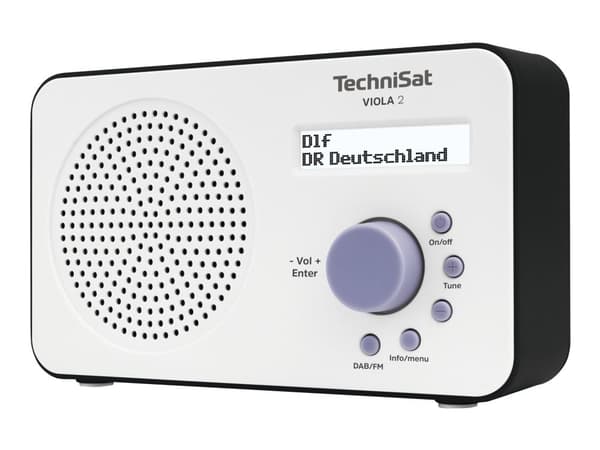 TechniSat Viola 2 - Bärbar DAB-radio - svart, vit