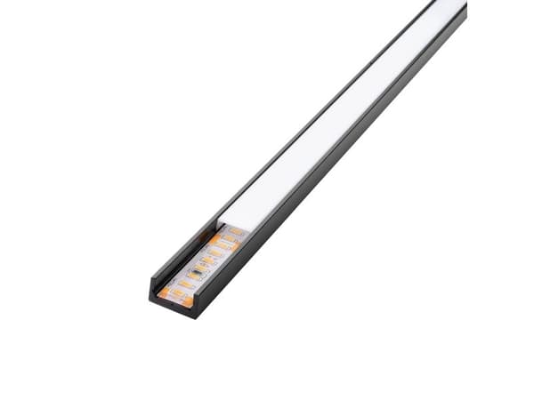 StripLine 1,8m Sort profil påbygget slim