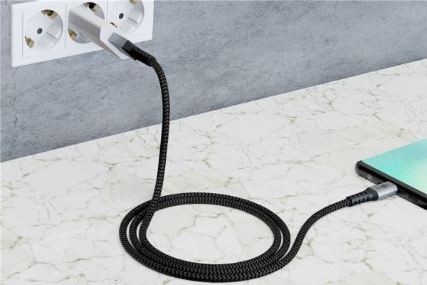 Wentronic 49297, 2 m, USB C, USB A, USB 2.0, 480 Mbit/s, Musta, Harmaa