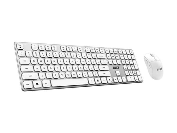 MSI FORGE K210 Combo White DE  Keyboard-Maus Combo, wireless
