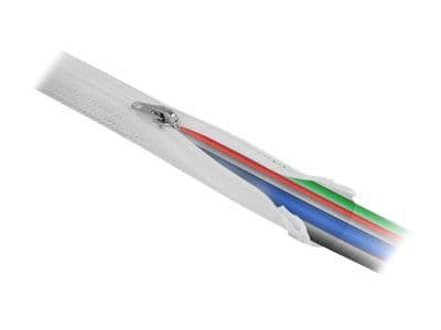 Delock - Flätad ärm - 30 mm diameter med blixtlås - 1 m - vit