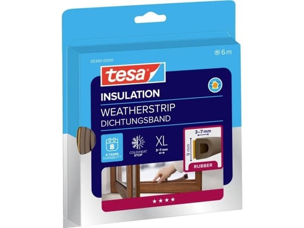 Sealing tape Tesa, 9 x 7 mm., 6 m (D profile)