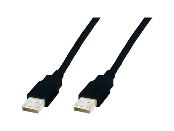 ASSMANN - USB-kabel - USB (hann) til USB (hann) - USB 2.0 - 1.8 m - formstøpt - svart