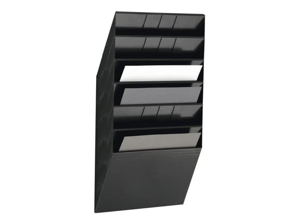 Brochurefremviser, DURABLE Flexiboxx 9785, 6 rum, A4 liggende, sort