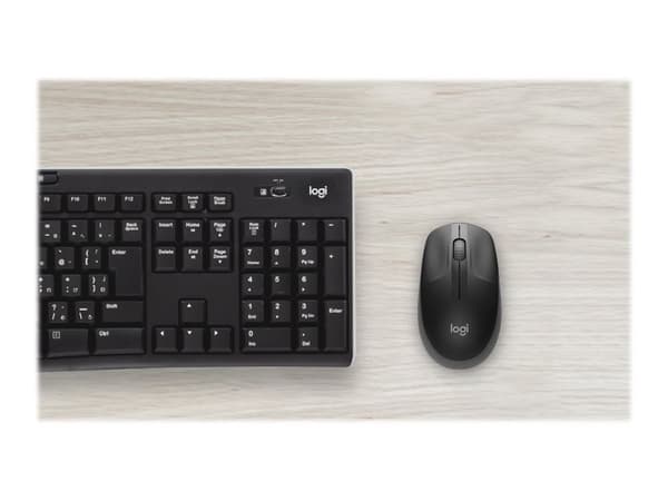 Logitech M190 - Mus - optisk - 3 knapper - trådløs - USB trådløs mottaker - koksgrå