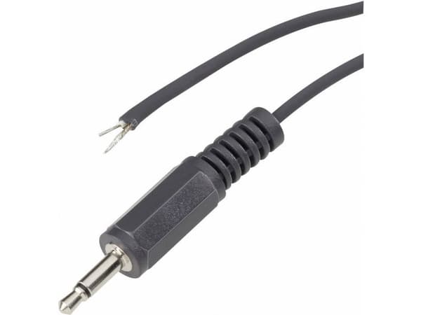 TRU COMPONENTS 1578898 jackplugg 3,5 mm plugg, rett pol: 2 mono sort (1 stk.)