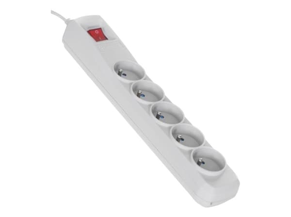 Activejet ACP-5GN 3M SZ, 3 m, 5 AC-utgångar, inomhus, Typ E, Typ E, Plast