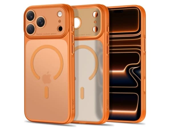 Tech-Protect MagPrime MagSafe CC case for iPhone 18 Pro / 17 Pro - matte orange