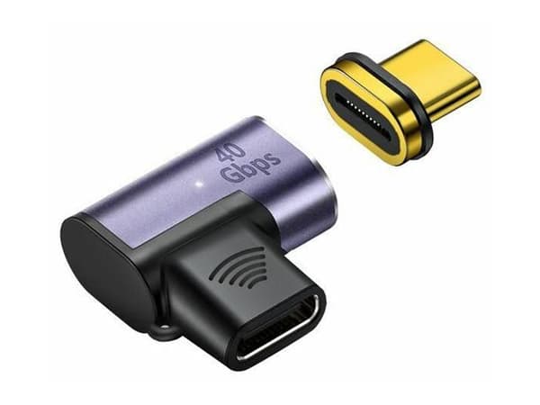 Microconnect MC-USB4CCMF-MAGNETIC, 0 m, USB C, USB C, USB4 Gen 3x2, Musta