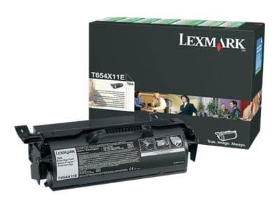 Lexmark T654 Extra High Yield Return Program Print Cartridge, Musta