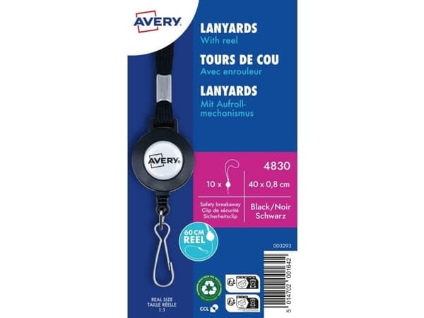 Avery 4830, Musta, 60 cm