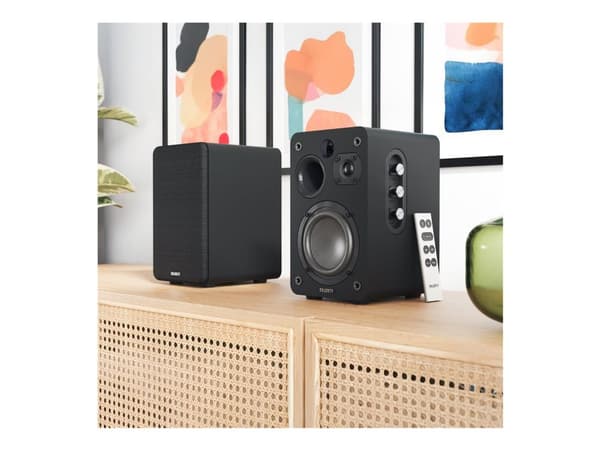 Majority D70X Bookshelf Speakers - Black