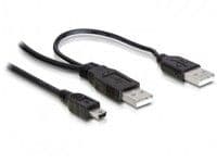 Delock - USB-kabel - USB, USB (endast ström) (hane) till mini-USB typ B (hane) - 1 m