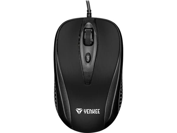 USB kablet mus 4 knapper YMS 1025 BK optisk