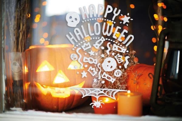 Securit® A2 windoodle Halloween vindue design