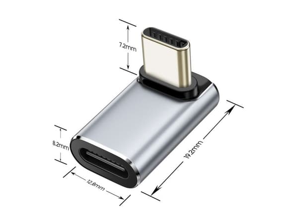 USB-adapter Tech-Protect AA02 USB-C - USB-C grå (5906302367979)