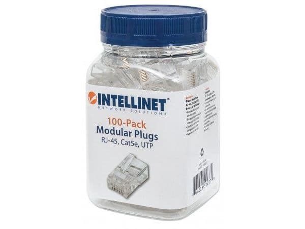 Intellinet 502375, RJ-45, Transparent, Guld, 100 styck