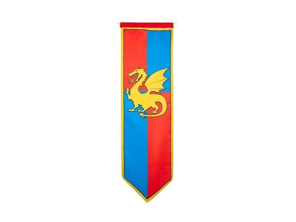 Rød og blå middelalderbanner