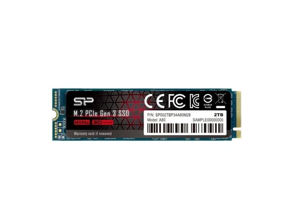 Silicon Power P34A80, 2 TB, M.2, 3400 MB/s