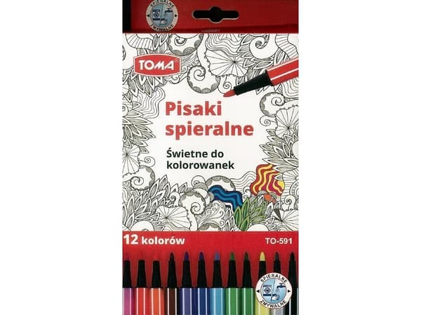 Toma vaskbare tusjer 12 farger (201345)