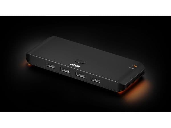 2 x 4-port USB 2.0 peripheral sharing switch