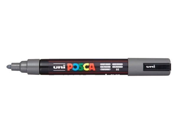 POSCA PC-5M, Grå, Multifärg, Deep Grey, 1 färger, Medium, Vattenbaserat bläck