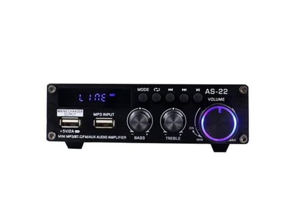 Blitzwolf lydforsterker AS-22, 45W, Bluetooth 5.0, USB + fjernkontroll (svart)