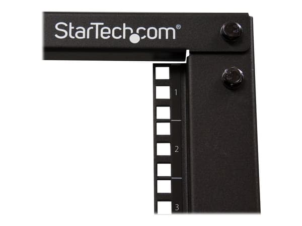 Startech 15U 19" Open Frame Server Rack, 4 Post Adjustable Depth 22-40" Mobile, Free Standing Rolling Network/Computer Equipment Data Rack, Dell Po...