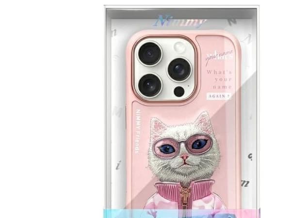 Nimmy Cool&Cute 2.0 kattedeksel til iPhone 16 Pro - rosa