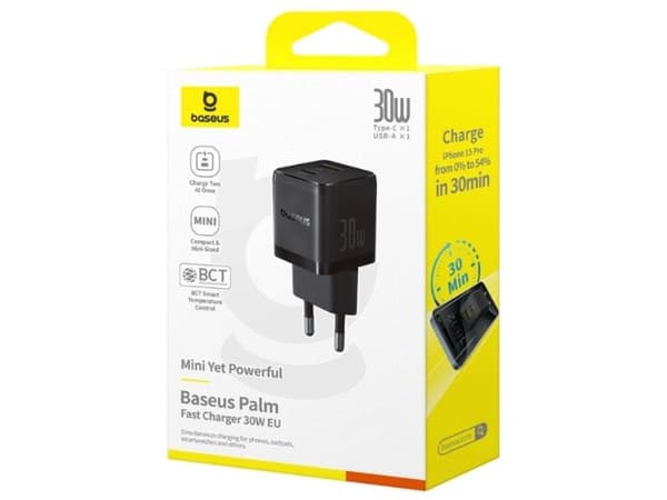 Baseus Palm, Sisätila, AC, Musta