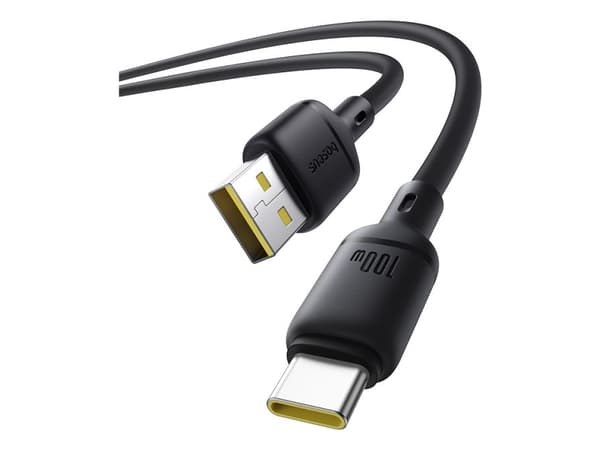 Baseus Silky USB/USB-C pikalatauskaapeli 1m 100W musta