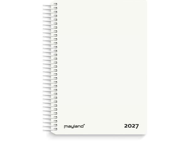 Dagbok/dagkalender vit PP-plast 2027