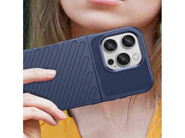 Thunder-skal till iPhone 16 Pro silikon - blå