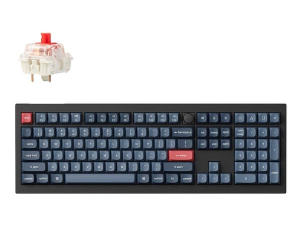 Keychron V6 MAX Full Size Red Switch Black