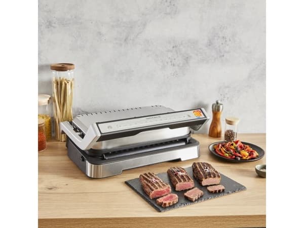 Tefal OptiGrill 2in1 GC773D10, Rustfritt stål, Metall, Rektangulær, Knapper, Rotasjon, Griddle, 600 cm²