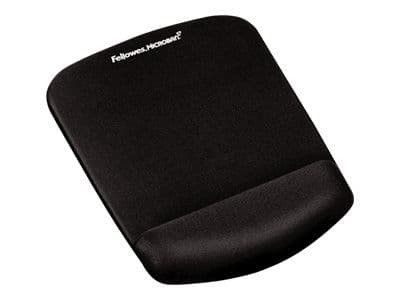 Fellowes PlushTouch - Musematte med håndleddsstøtte - svart