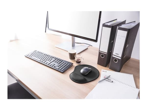 Trust Bigfoot Gel Mouse Pad - Musematte med håndleddsstøtte - svart