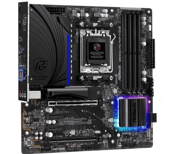 ASRock B650M PG Riptide - Emolevy - micro-ATX - Socket AM5 - AMD B650 piirisarja - USB 3.2 Gen 1, USB 3.2 Gen 2, USB-C 3.2 Gen2 - 2.5 Gigabit LAN -...