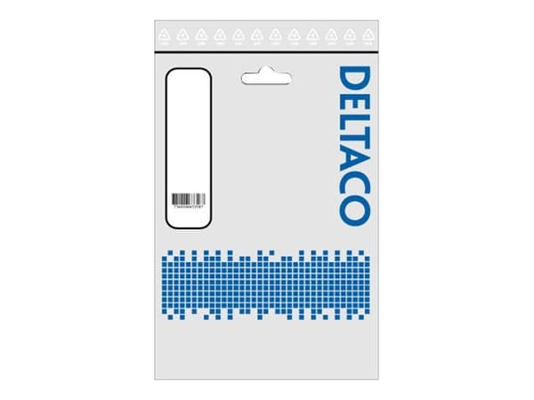 DELTACO - USB-kabel - USB (hann) til USB-C (hann) - USB 2.0 - 25 cm - hvit