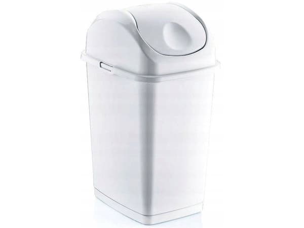 Soptunna Katex SLIM fällbart lock 18 l vit 290x235x461 mm