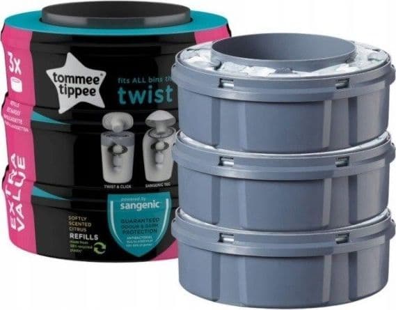 Sangenic Twist&Click erstatningspatron, 3-pk