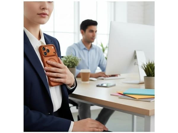 Uniq Veren iPhone 17 Pro Max Magclick ladeetui - oransje